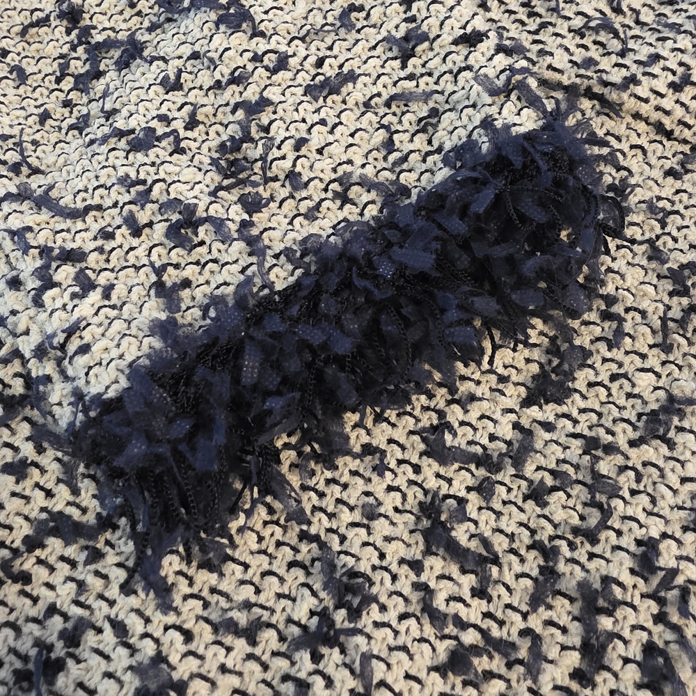 J. Crew Navy and Cream Textured Cardigan - Picture 3 of 12